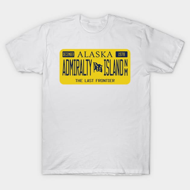 Admiralty Island National Monument license plate T-Shirt by nylebuss